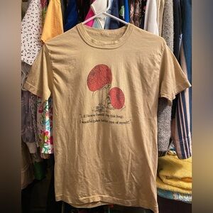Funny vintage T-shirt with snails, single stitch tan tee size small
